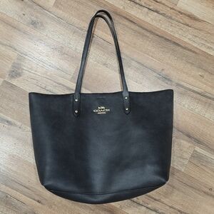 Coach Leather Black Tote Bag